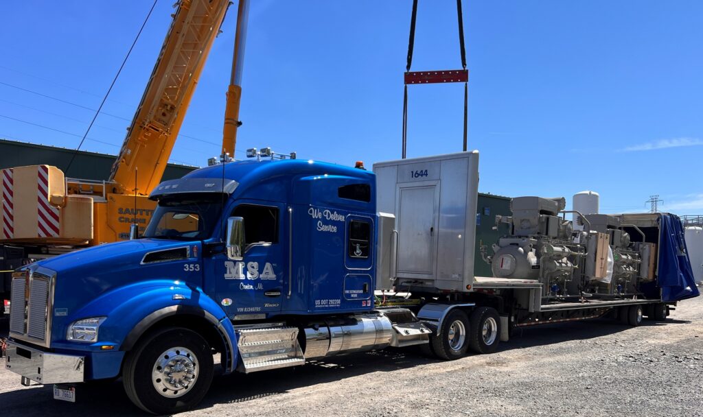 When opened, step deck curtainside trailers can be easily loaded from the side or top